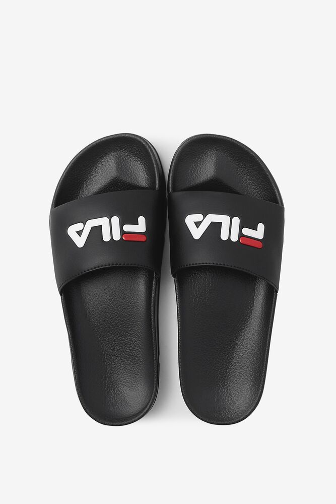 Fila Drifter Slide Sandals Negras Rojas Blancas | PWKI73961