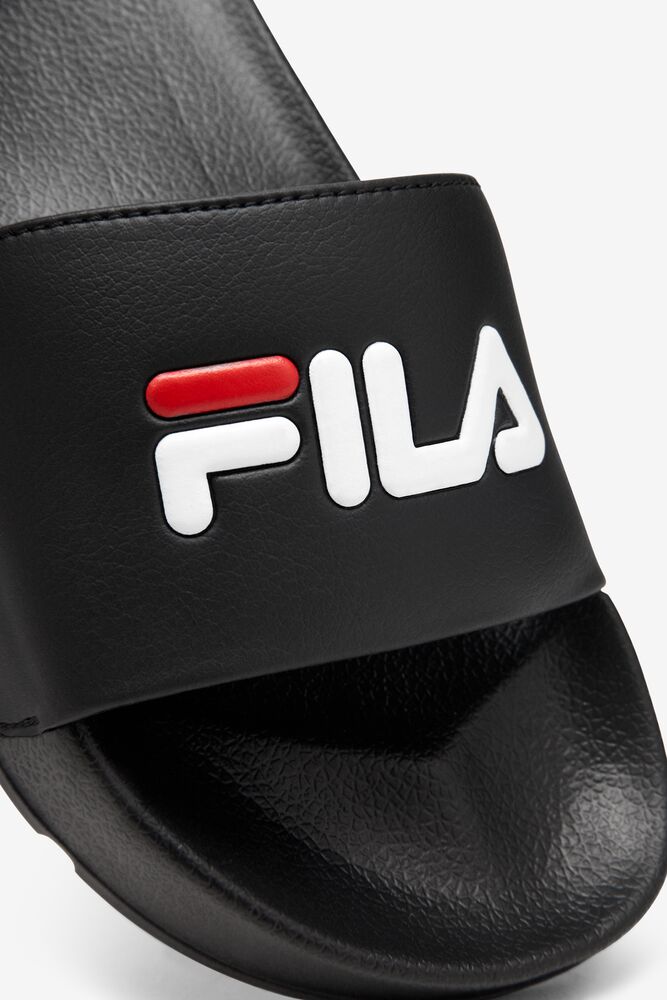 Fila Drifter Slide Sandals Negras Rojas Blancas | PWKI73961