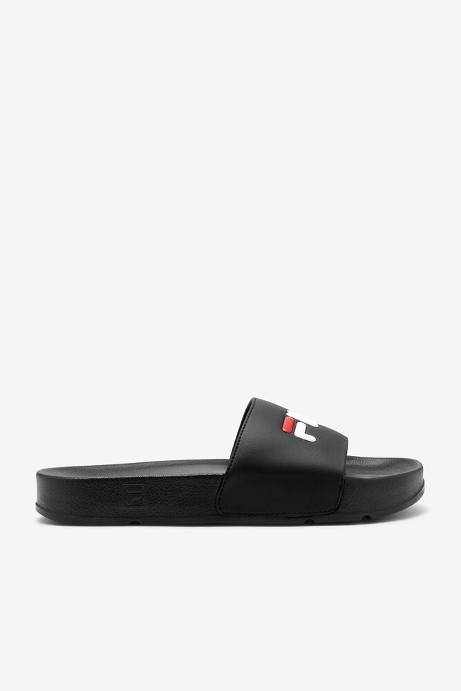 Fila Drifter Slide Sandals Negras Rojas Blancas | HYDA73860