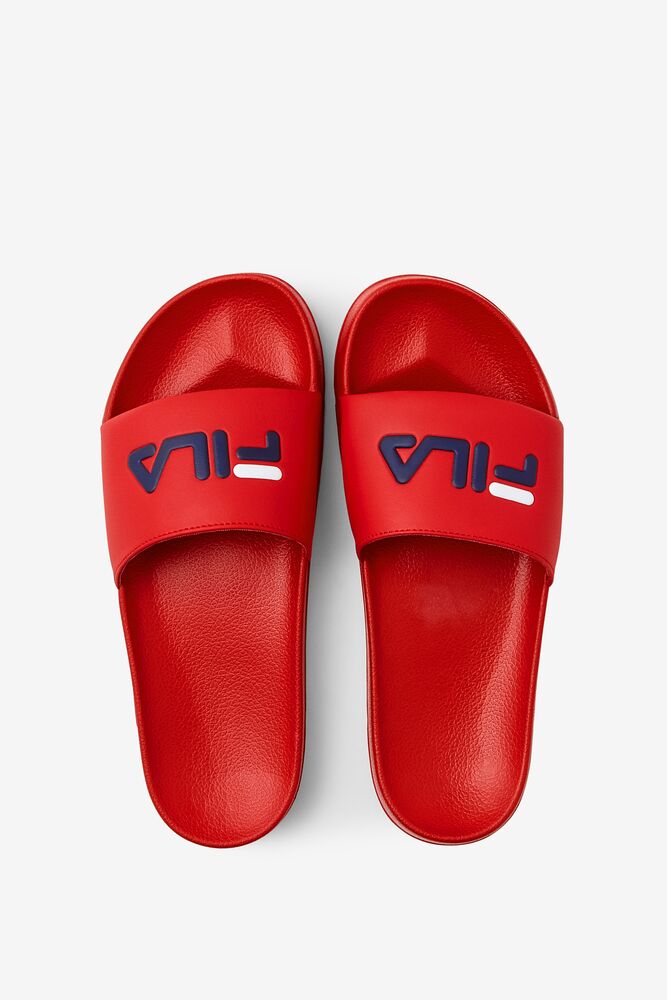 Fila Drifter Slide Sandals Rojas Azul Marino Blancas | NDZM51632