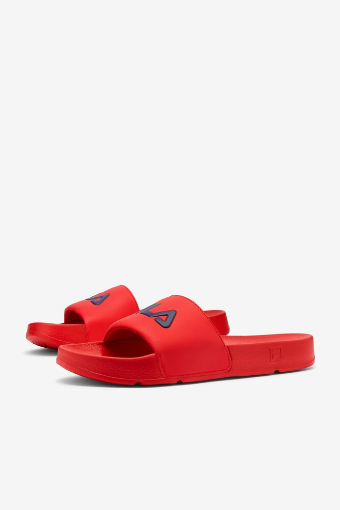 Fila Drifter Slide Sandals Rojas Azul Marino Blancas | NDZM51632