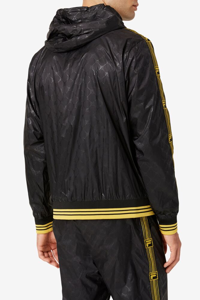 Fila Dublin Hooded Wind Jacket Negras Doradas | SVID34658