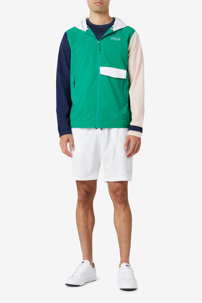 Fila Dutton Woven Wind Jacket Verde Rosas | ZQXA68493