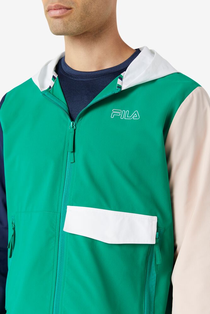 Fila Dutton Woven Wind Jacket Verde Rosas | ZQXA68493