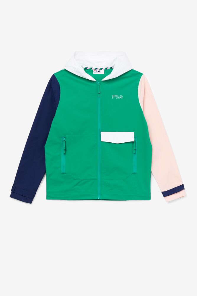 Fila Dutton Woven Wind Jacket Verde Rosas | ZQXA68493