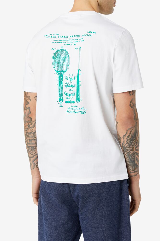 Fila Edgecumbe Short Sleeve Tee Blancas Verde | PHOE91630