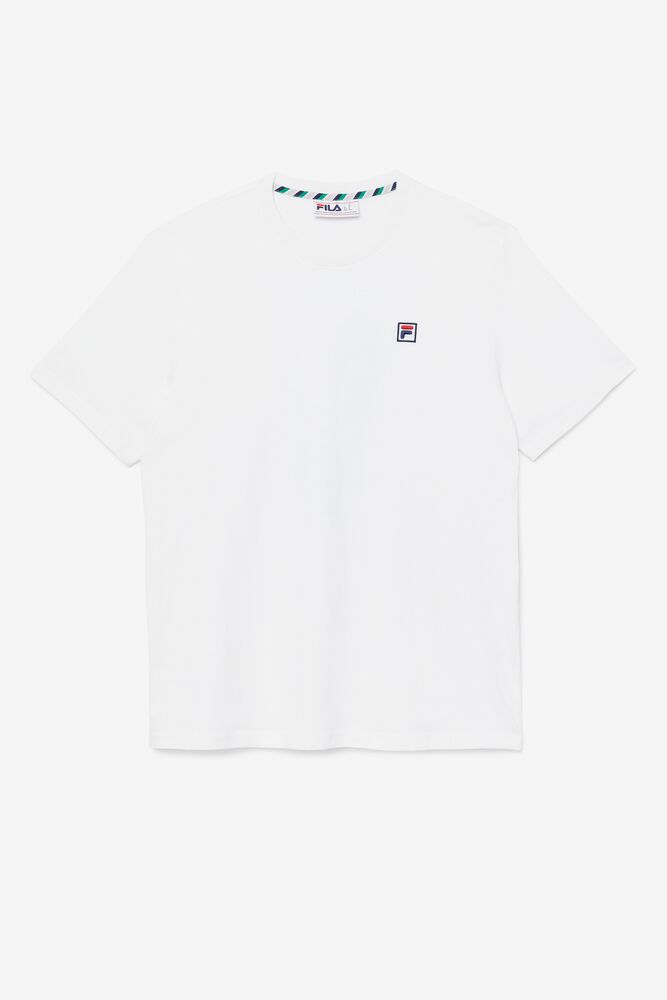 Fila Edgecumbe Short Sleeve Tee Blancas Verde | PHOE91630