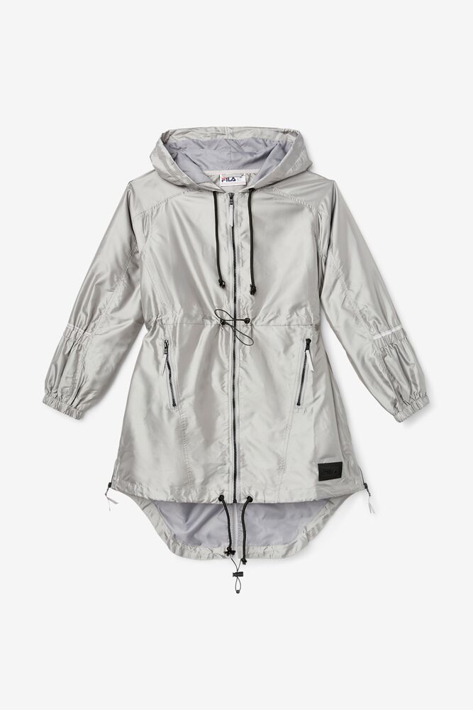 Fila Elle Parka Jacket 030 Silversconce | JADU67405