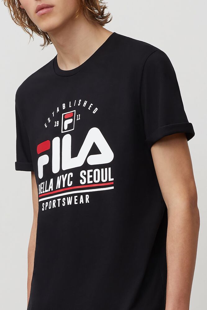 Fila Erico Graphic Tee Negras | MEJW60849