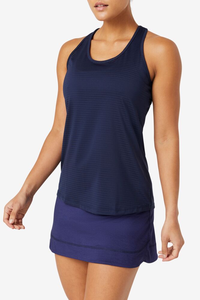 Fila Essentials Racerback Tank Azul Marino | ZGCD42398