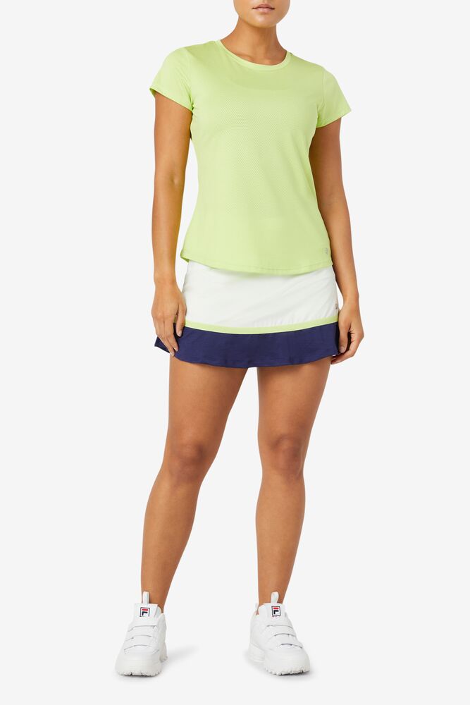 Fila Essentials Short Sleeve Top 540 Wild Lime | SJWN15708