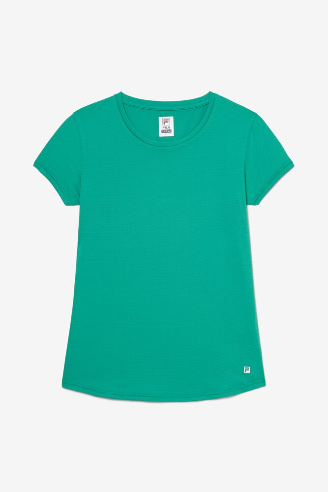 Fila Essentials Short Sleeve Top Verde | DGRZ04651