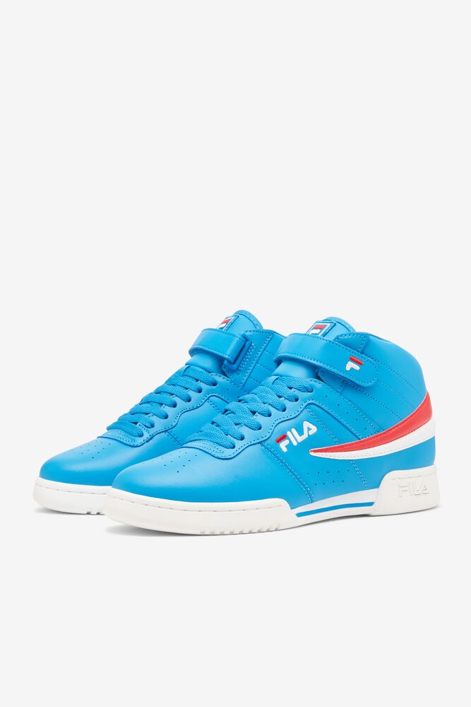 Fila F-13 Mid Tennis Shoes Azules Rojas Blancas | XCMT43915