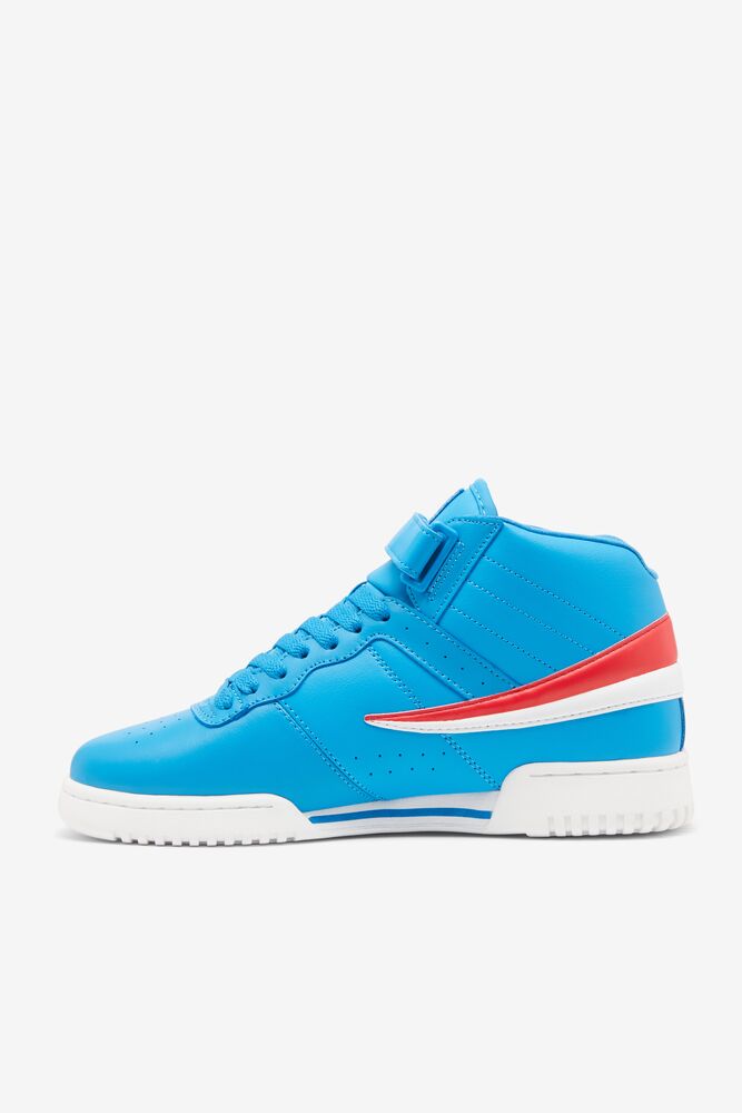 Fila F-13 Mid Tennis Shoes Azules Rojas Blancas | XCMT43915