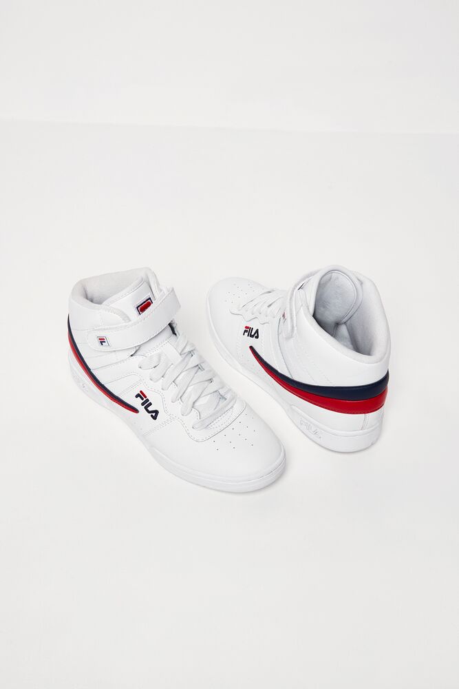 Fila F-13 Tennis Shoes Wht/Fnvy/Fred | NCXP50269