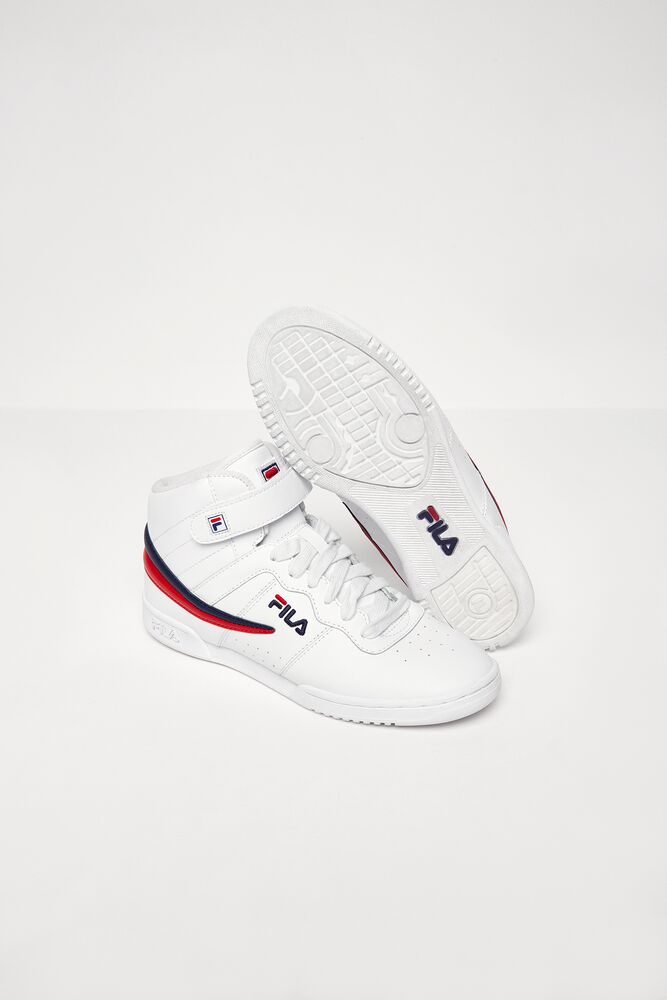 Fila F-13 Tennis Shoes Wht/Fnvy/Fred | NCXP50269