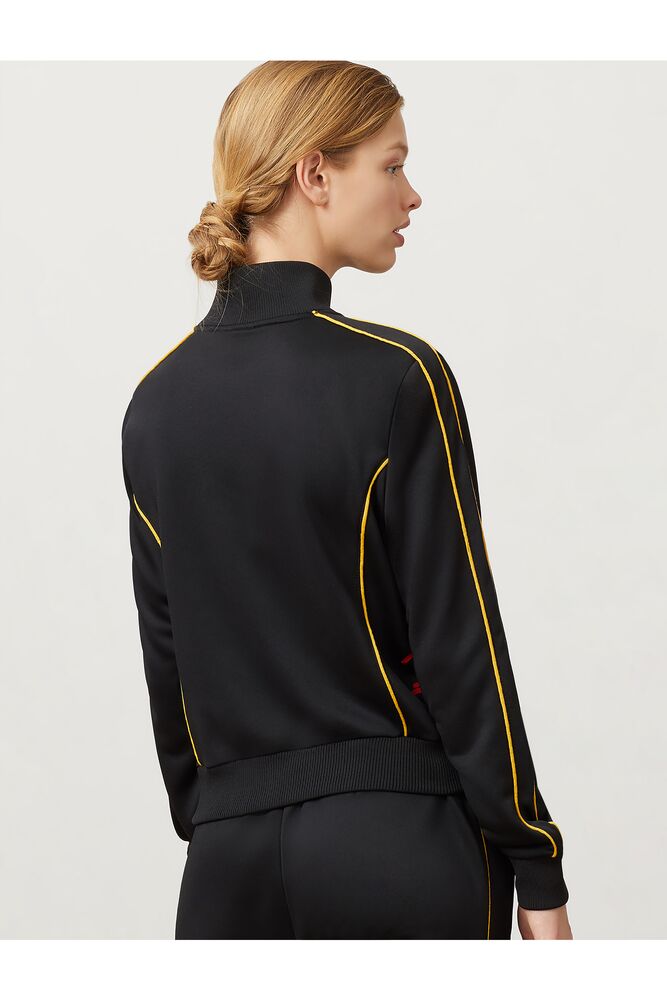 Fila Fernanda Track Jacket Blk/Cred/Gfus | FTAB59761