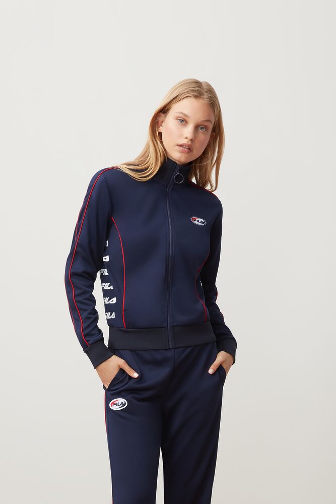 Fila Fernanda Track Jacket Peac/Wht/Cred | ASHJ86192