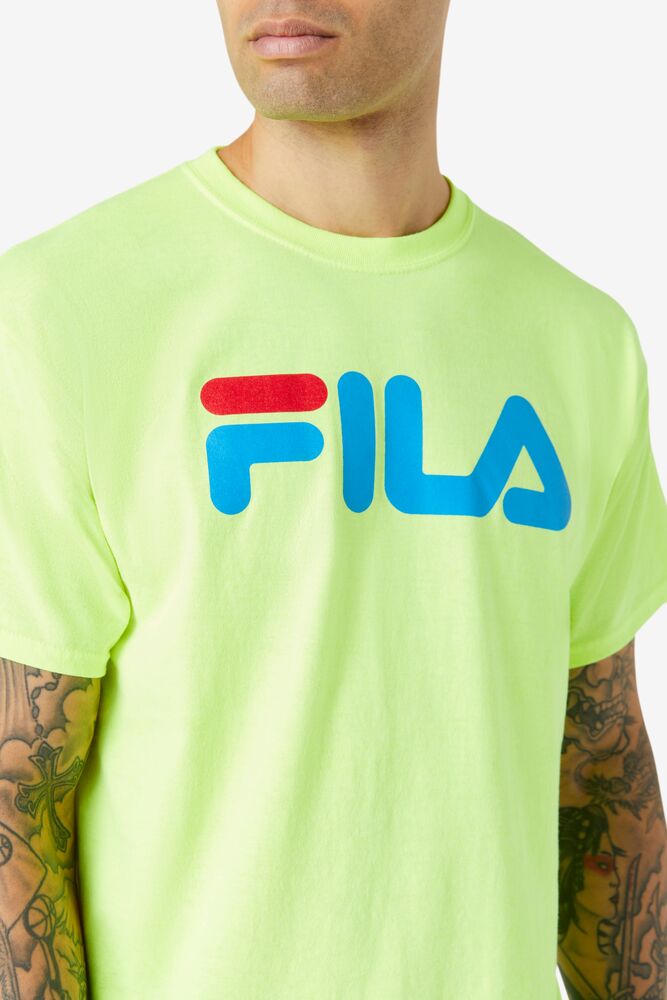 Fila Fila Logo Tee Amarillo Azules Rojas | TZCD73241