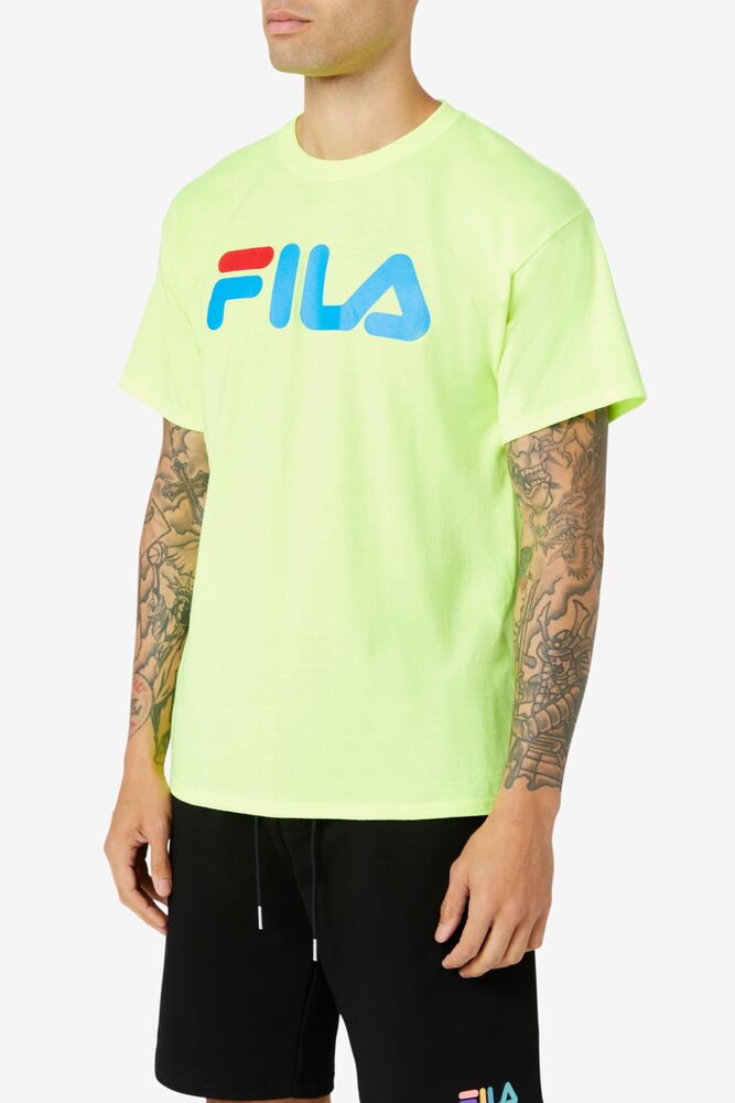 Fila Fila Logo Tee Amarillo Azules Rojas | TZCD73241