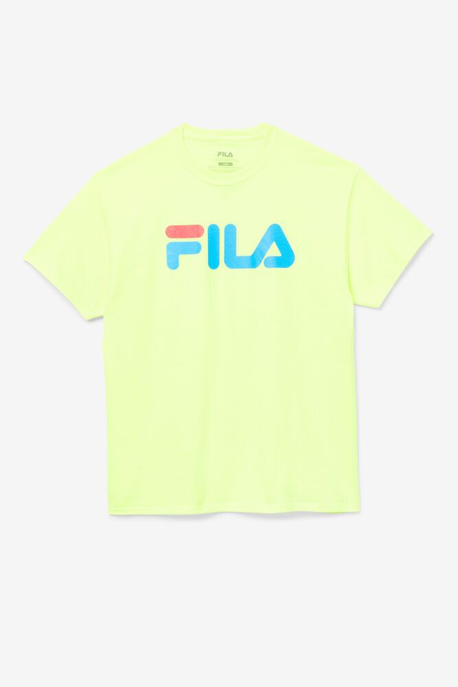 Fila Fila Logo Tee Amarillo Azules Rojas | TZCD73241