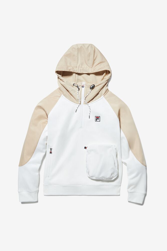 Fila Fila Milano 1/2 Zip Hoodie Fila Off-white | SCTI27580