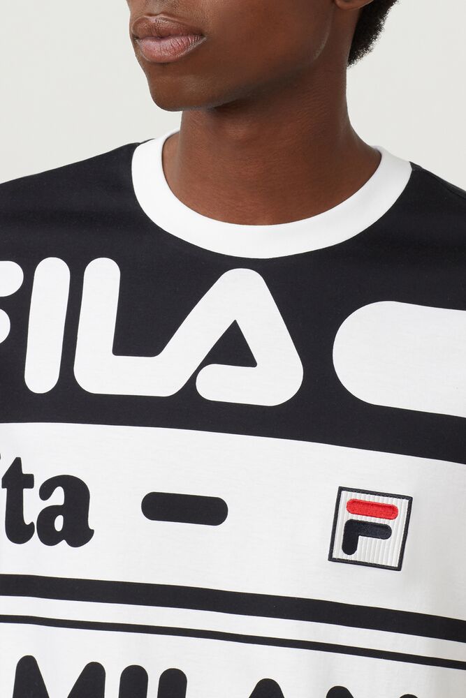 Fila Fila Milano Printed Cotton Tee Negras | JZIT13254