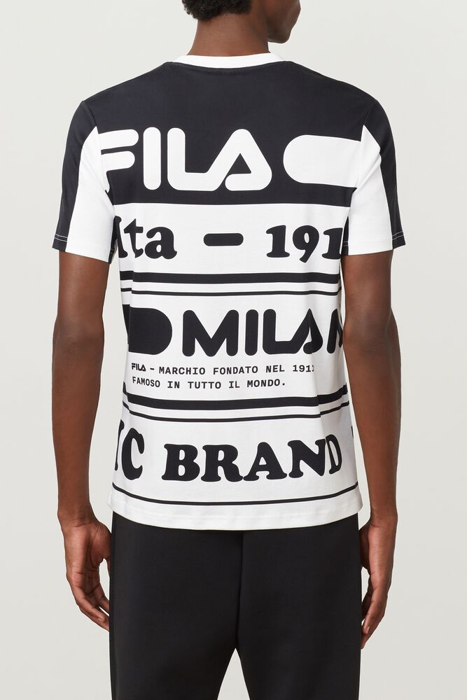 Fila Fila Milano Printed Cotton Tee Negras | JZIT13254