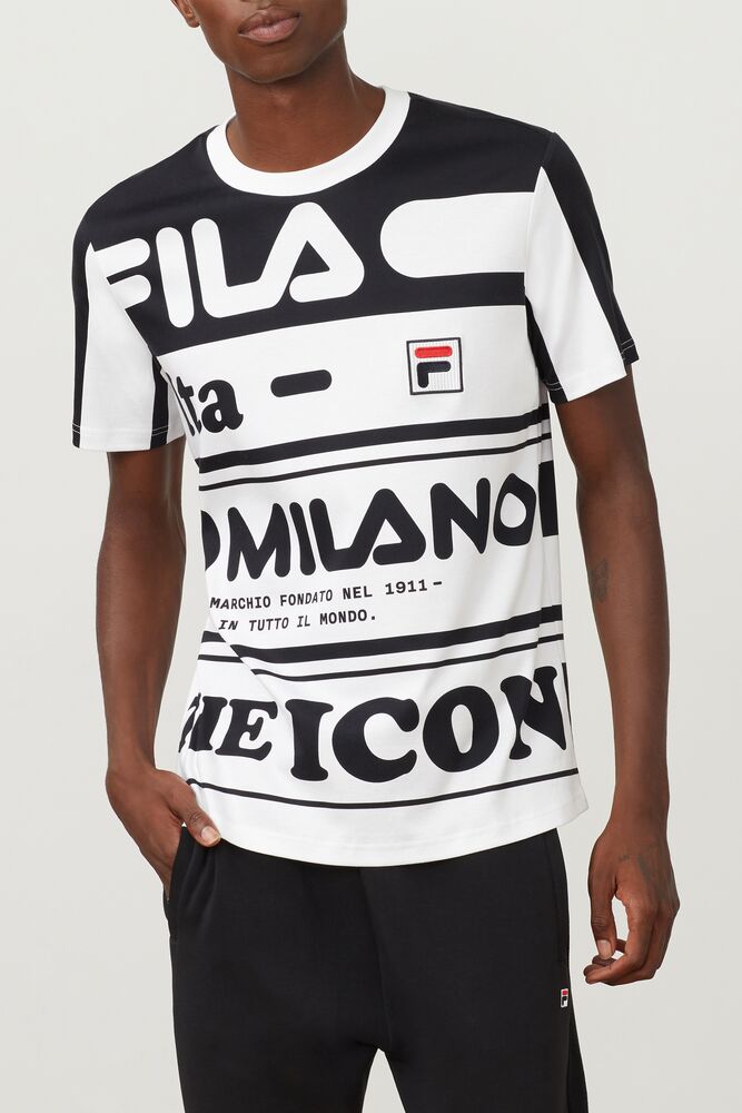 Fila Fila Milano Printed Cotton Tee Negras | JZIT13254