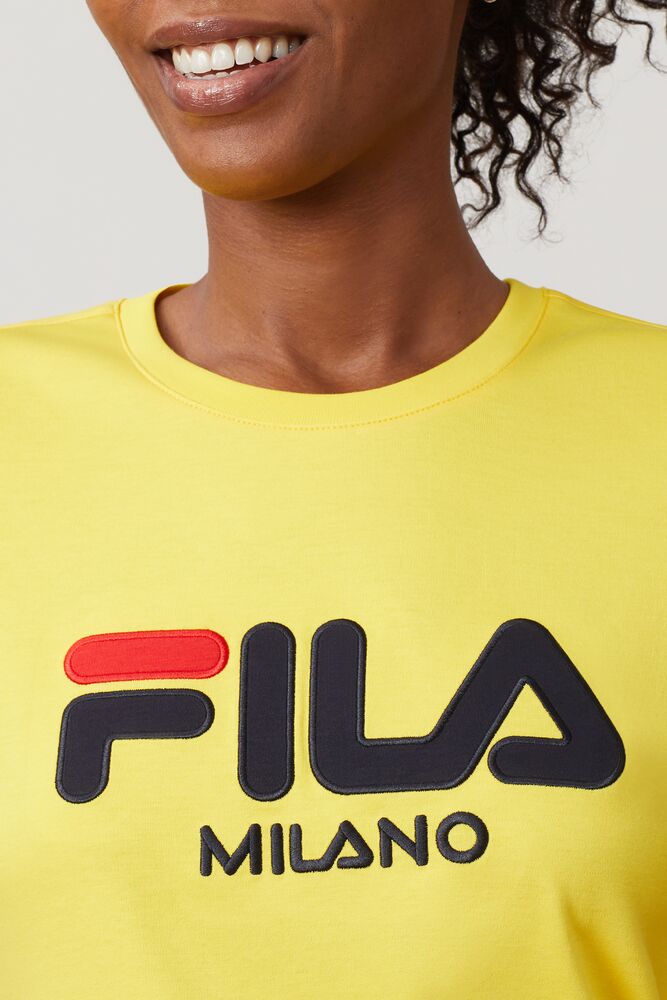 Fila Fila Milano Short Sleeve Tee Amarillo | SOUA81597