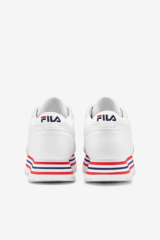 Fila Fila Orbit Stripe Sneakers Blancas Azul Marino Rojas | DAFT14675