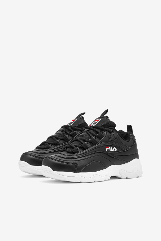 Fila Fila Ray Tennis Shoes Blk/Fred/Wht | KDHA12045