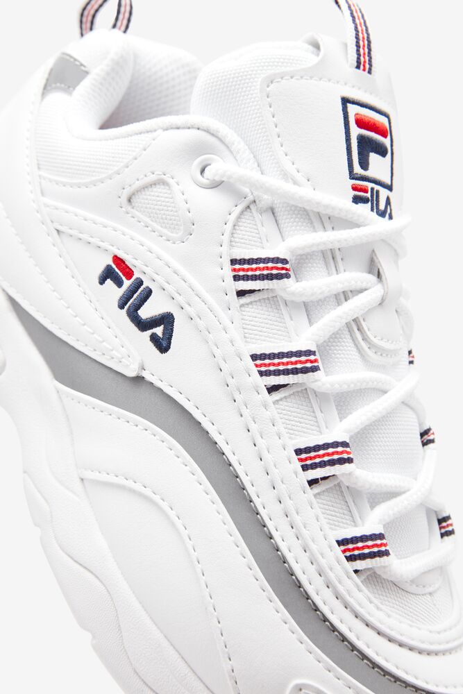 Fila Fila Ray Tennis Shoes Wht/Fnvy/Msil | RXQF40386