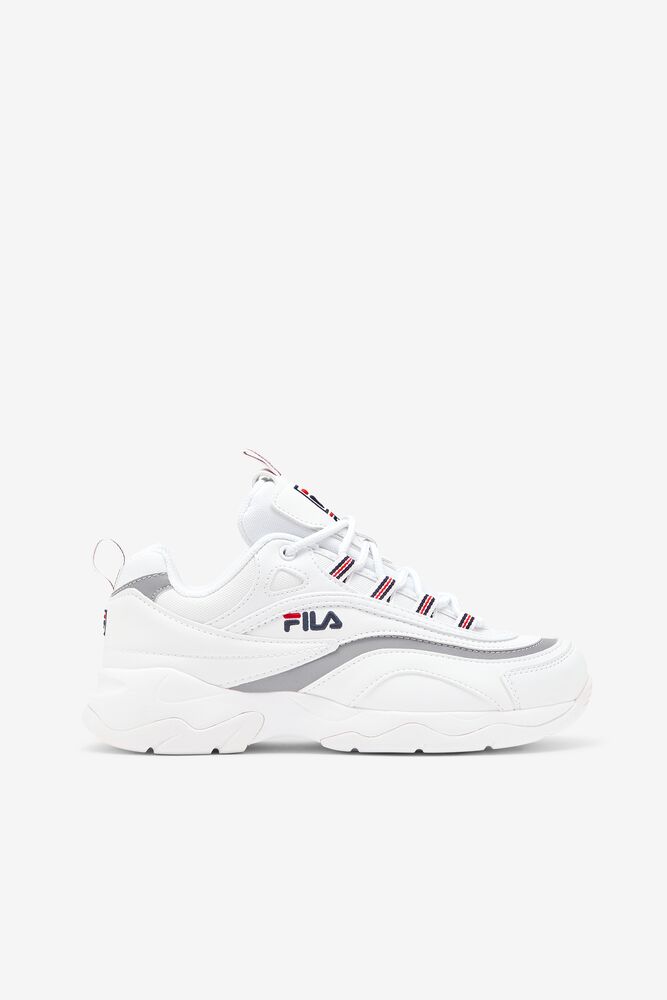 Fila Fila Ray Tennis Shoes Wht/Fnvy/Msil | RXQF40386