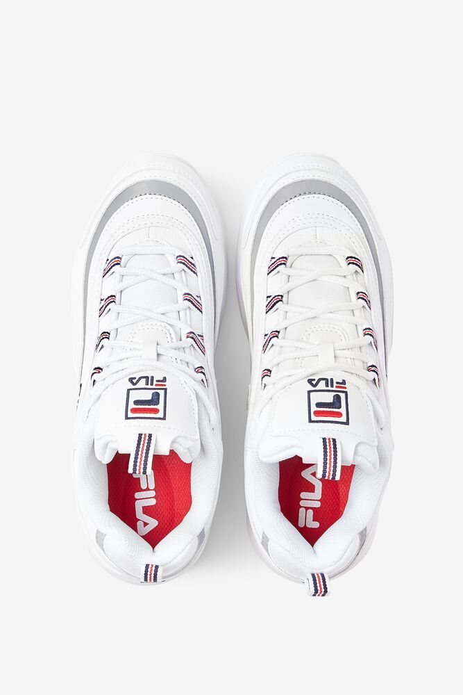 Fila Fila Ray Tennis Shoes Wht/Fnvy/Msil | GBOQ56940