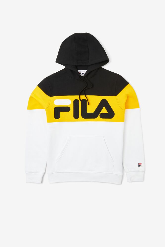 Fila Flamino Hoodie Blk/Gfus/Wht | IYDX65238