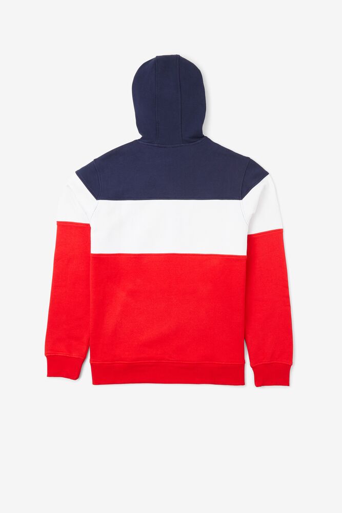 Fila Flamino Hoodie Navy/Cred/Wht | YTFJ38719