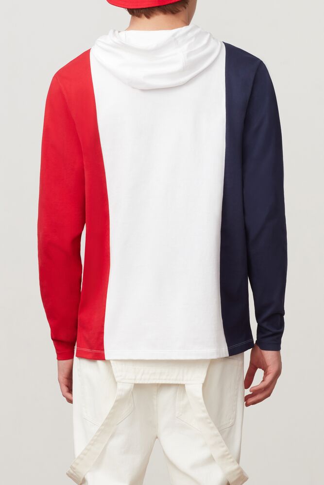 Fila Flavio Hooded Tee Wht/Peac/Cred | BMFN76042