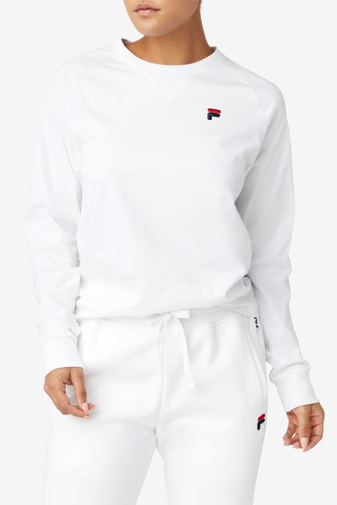 Fila Flynn Long Sleeve Tee Blancas | YSZA62371