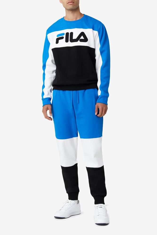 Fila France Pant 916 Dblu/Wht/Blk | DLIU05364