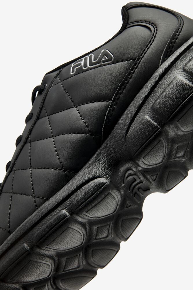 Fila Fulcrum 3 Tennis Shoes Negras Negras Plateadas | ROLE85140