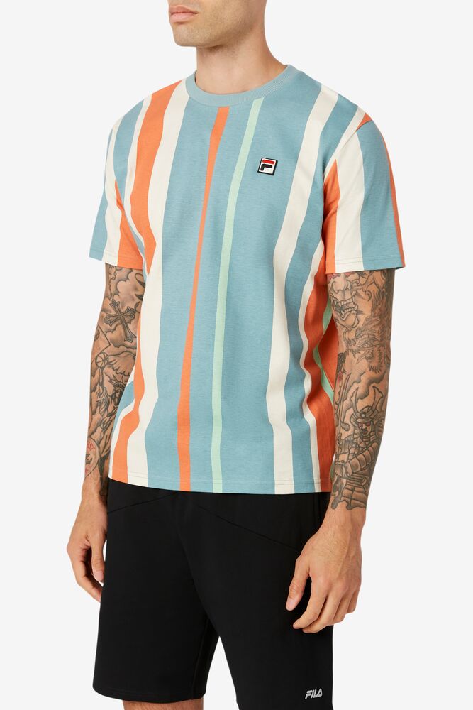 Fila Gach Striped Tee 414 Artic | QATL61532