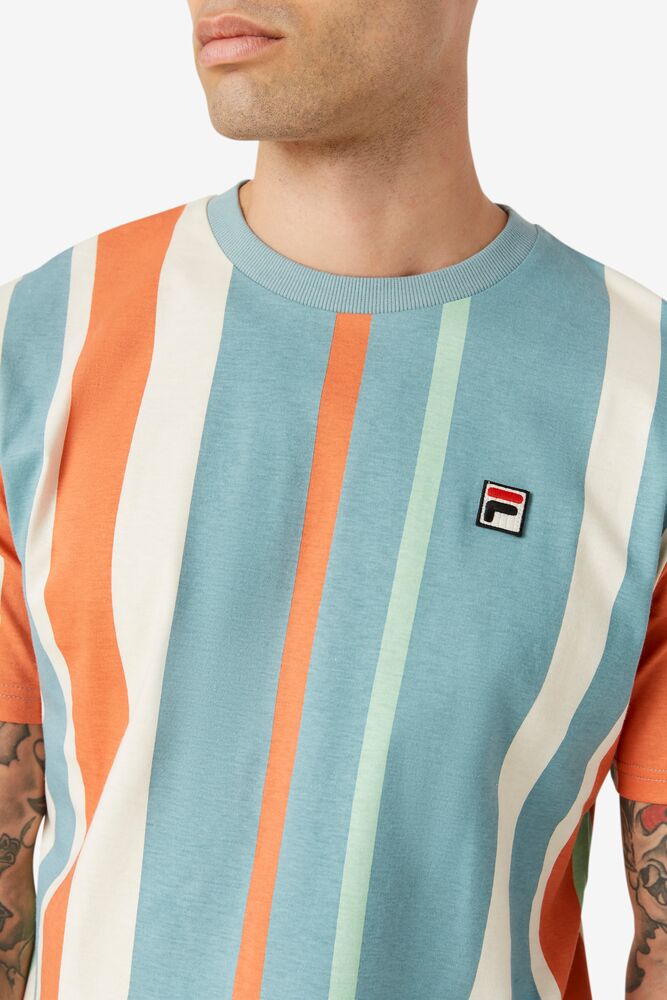 Fila Gach Striped Tee 414 Artic | QATL61532