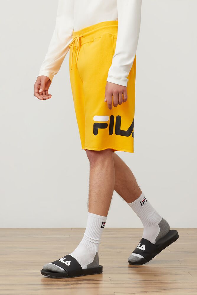 Fila George Short Amarillo Negras Blancas | BQXU57931