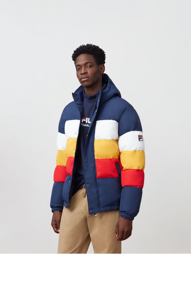 Fila Giovanni Puffa Jacket Peac/Wht/Suno | ILGK20876