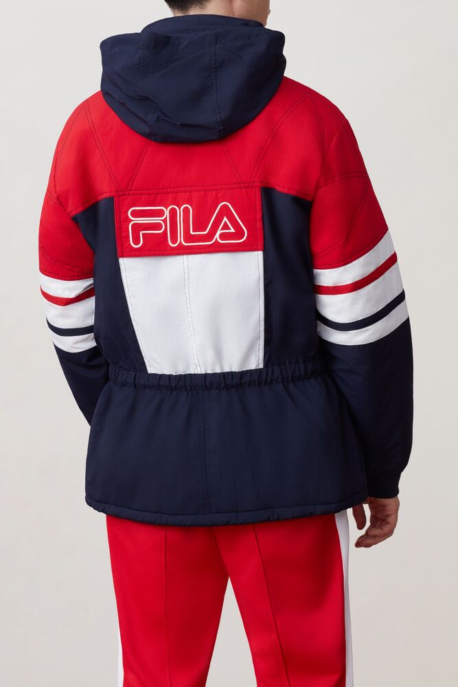 Fila Golia Parka Jacket Peac/Cred/Wht | IUEW32017