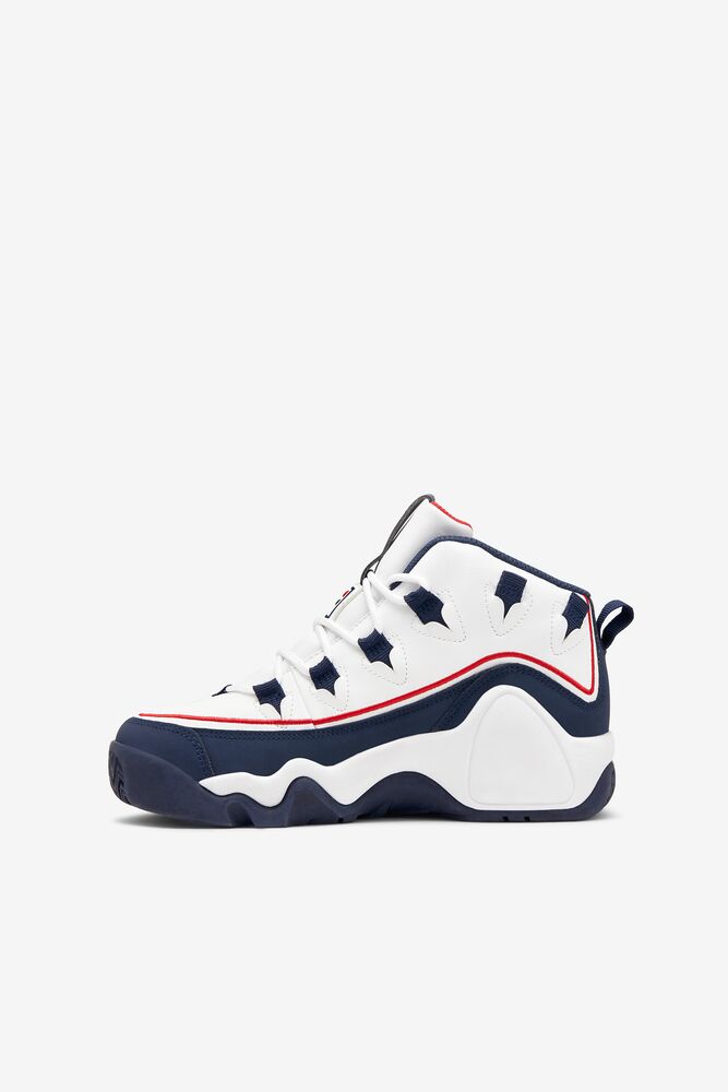 Fila Grant Hill 1 Offset Sneakers Blancas Azul Marino Rojas | BTNX67953