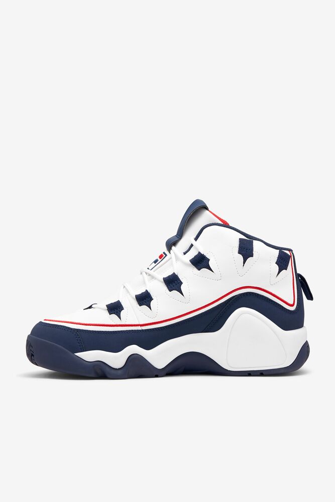 Fila Grant Hill 1 Offset Sneakers Blancas Azul Marino Rojas | SDNH75483