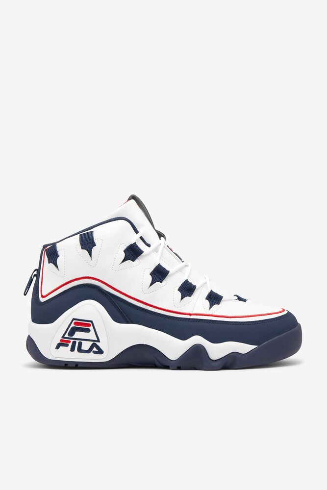 Fila Grant Hill 1 Offset Sneakers Blancas Azul Marino Rojas | BVCF12983