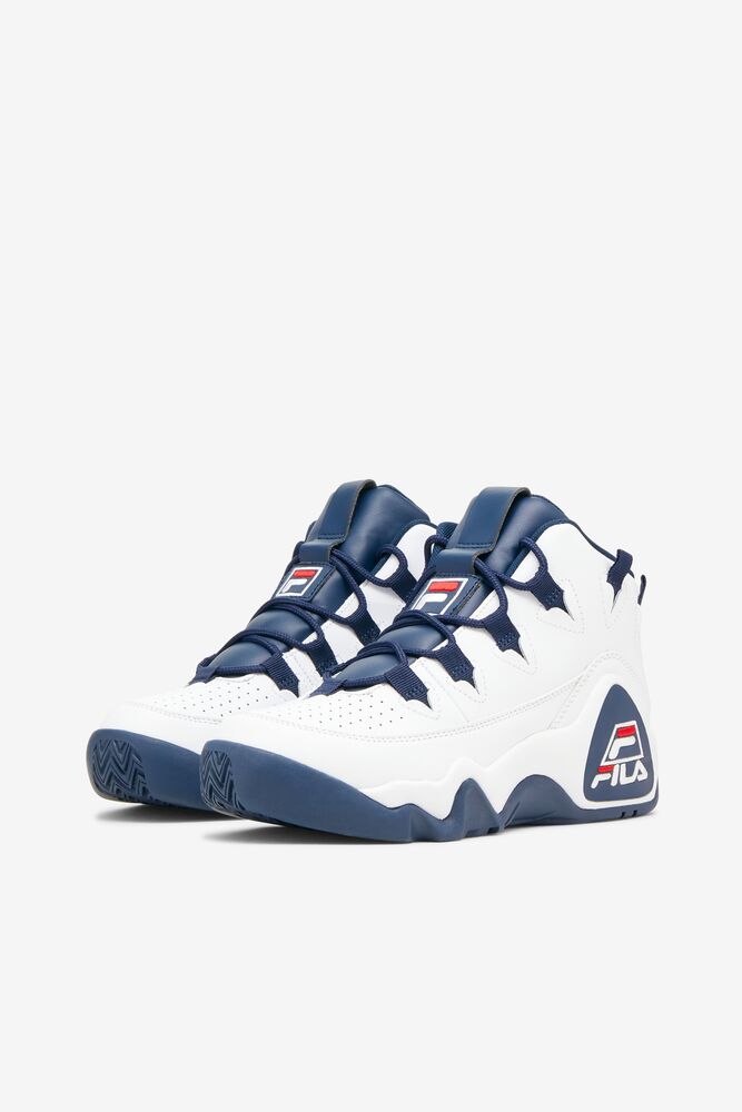 Fila Grant Hill 1 Sneakers Blancas Azul Marino Rojas | HKNY71956